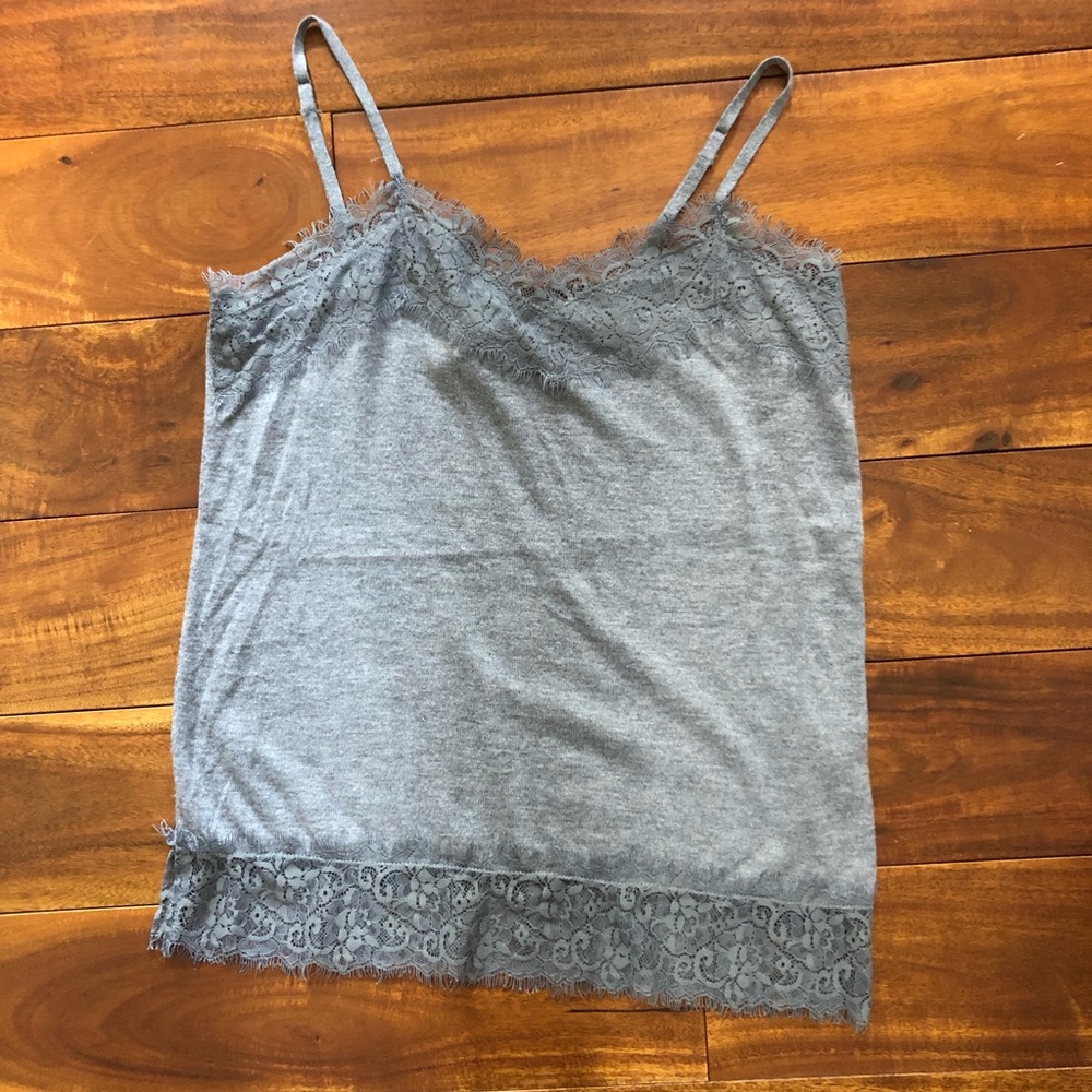 WHBM super soft cami with lace detail